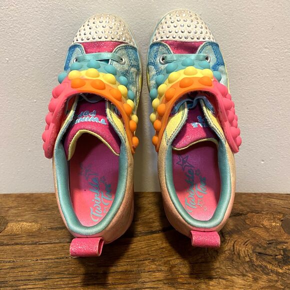 Skechers Twinkle Toes Twi-Lites 2.0 Heart Pops Girls Sneakers US 2.5 Kawaii Neon - Picture 1 of 8